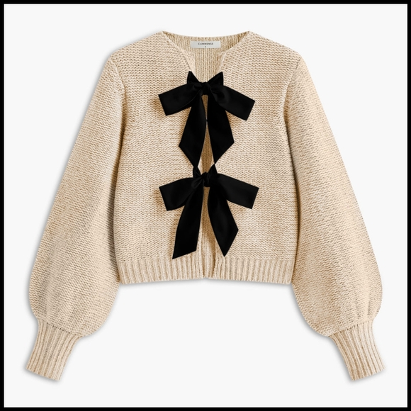 Commense Sweaters - NWT Commense Crew Neck Bow Knit Top